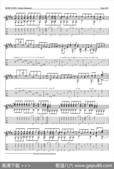 tommyemmanuel：rubyseyes（指弹吉它）