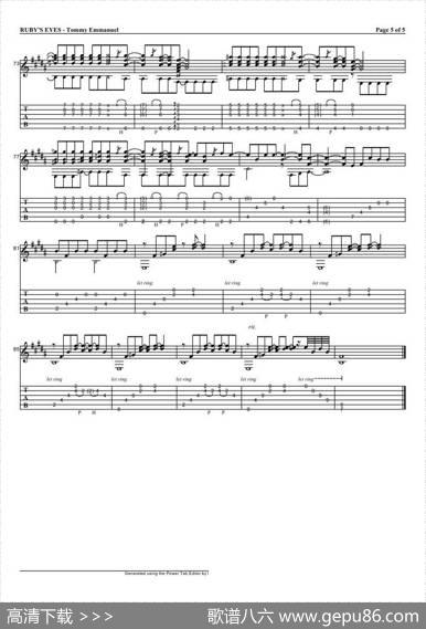 tommyemmanuel：rubyseyes（指弹吉它）