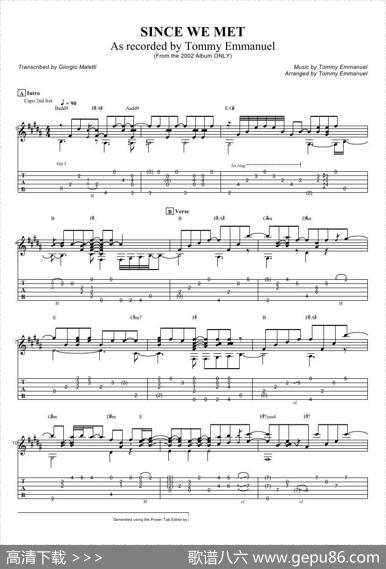 tommyemmanuel：sincewemet（指弹吉它）