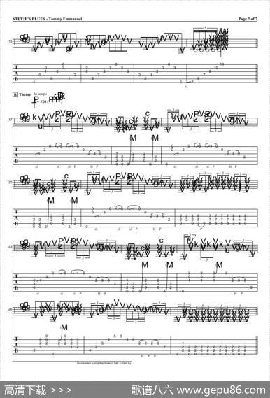tommyemmanuel：steviesblues（指弹吉它）