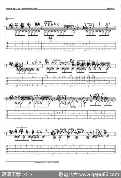 tommyemmanuel：steviesblues（指弹吉它）