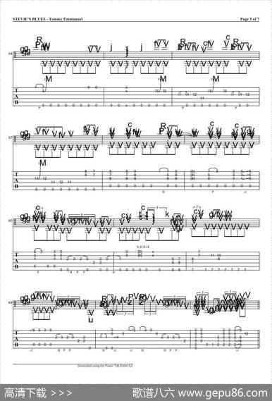 tommyemmanuel：steviesblues（指弹吉它）