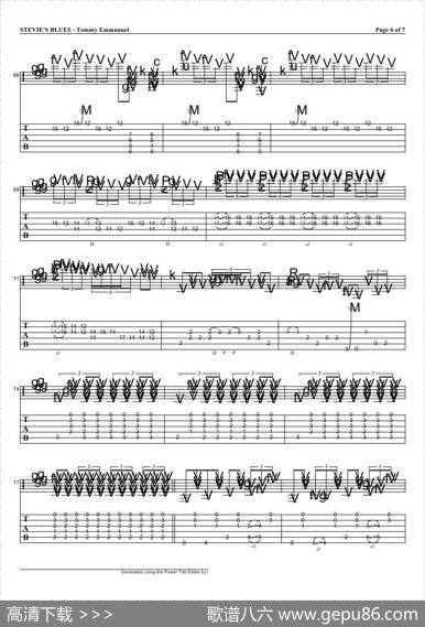 tommyemmanuel：steviesblues（指弹吉它）