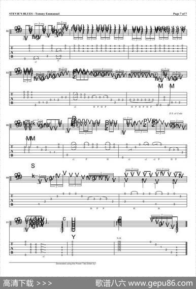 tommyemmanuel：steviesblues（指弹吉它）