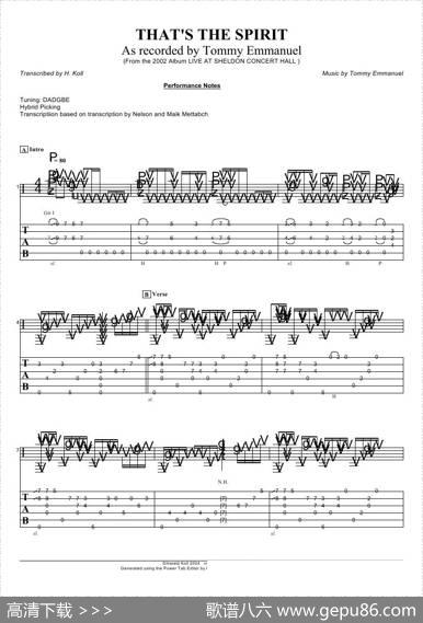 tommyemmanuel：thatsthespirit（指弹吉它）