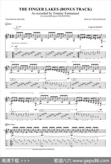tommyemmanuel：thefingerlakes（指弹吉它）