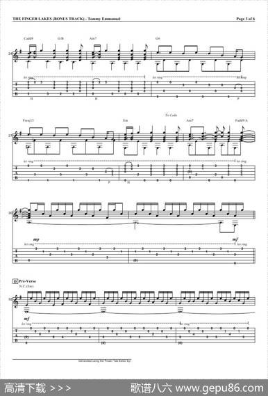 tommyemmanuel：thefingerlakes（指弹吉它）