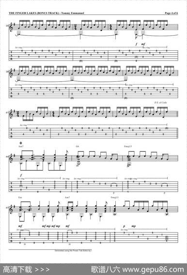 tommyemmanuel：thefingerlakes（指弹吉它）