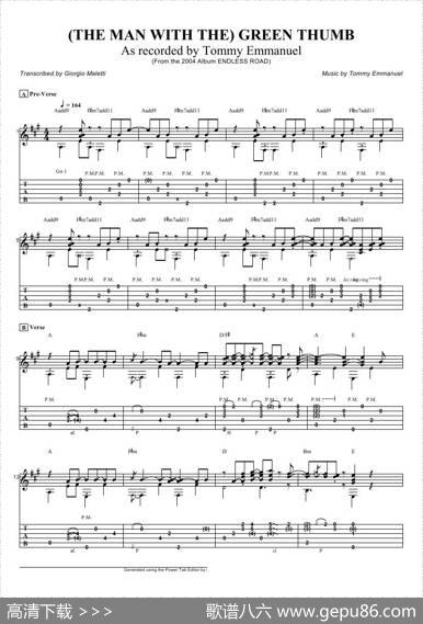 tommyemmanuel：themanwiththegreenthumb（指弹吉它）