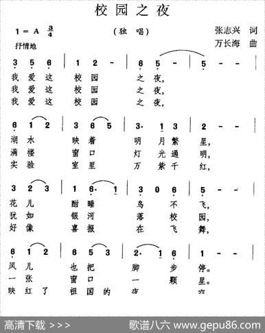 校园之夜 - 张志兴|万长海