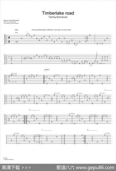tommyemmanuel：timberlakeroad（指弹吉它）