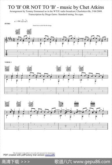 tommyemmanuel：tobornottobwtjubroadcastversion（指弹吉它）