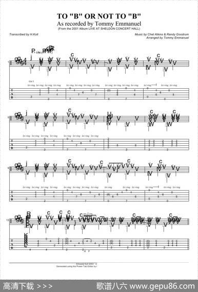 tommyemmanuel：tobornottob（指弹吉它）