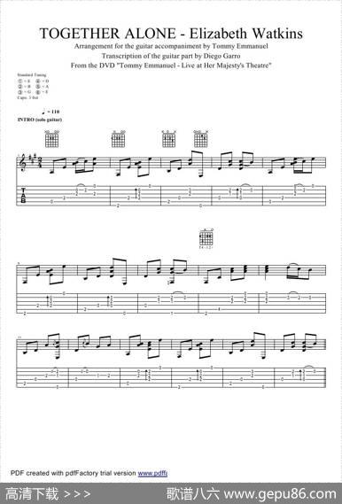 tommyemmanuel：togetheralone（指弹吉它）
