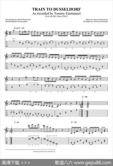 tommyemmanuel：traintodusseldorf（指弹吉它）