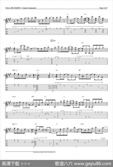 tommyemmanuel：villademartin（指弹吉它）