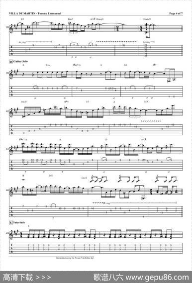 tommyemmanuel：villademartin（指弹吉它）