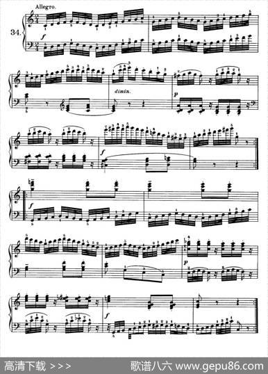 OneHundredandTenEasyandProgressiveExercisesOp.453（车尔尼110首简易练习曲31——40）|车尔尼