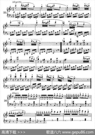 OneHundredandTenEasyandProgressiveExercisesOp.453（车尔尼110首简易练习曲31——40）|车尔尼