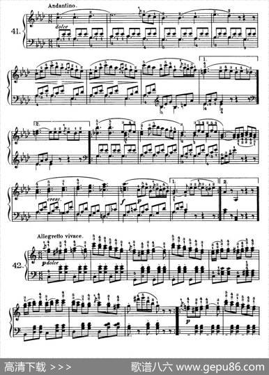 OneHundredandTenEasyandProgressiveExercisesOp.453（车尔尼110首简易练习曲41——51）|车尔尼