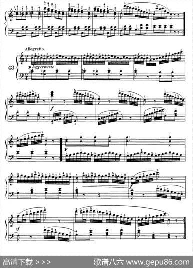 OneHundredandTenEasyandProgressiveExercisesOp.453（车尔尼110首简易练习曲41——51）|车尔尼