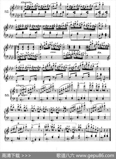OneHundredandTenEasyandProgressiveExercisesOp.453（车尔尼110首简易练习曲52——60）|车尔尼