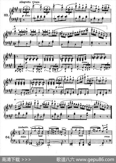 OneHundredandTenEasyandProgressiveExercisesOp.453（车尔尼110首简易练习曲61——71）|车尔尼