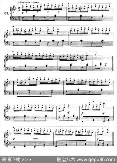 OneHundredandTenEasyandProgressiveExercisesOp.453（车尔尼110首简易练习曲61——71）|车尔尼