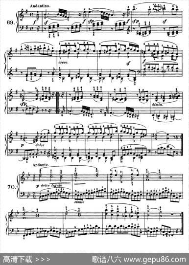 OneHundredandTenEasyandProgressiveExercisesOp.453（车尔尼110首简易练习曲61——71）|车尔尼
