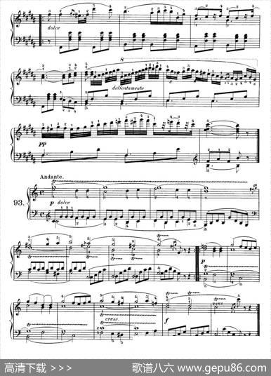 OneHundredandTenEasyandProgressiveExercisesOp.453（车尔尼110首简易练习曲90——100）|车尔尼