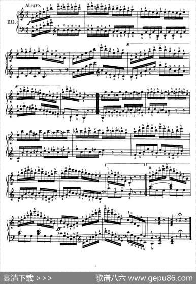 OneHundredandTenEasyandProgressiveExercisesOp.453（车尔尼110首简易练习曲101——110）|车尔尼
