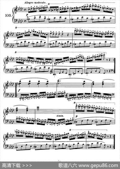 OneHundredandTenEasyandProgressiveExercisesOp.453（车尔尼110首简易练习曲101——110）|车尔尼