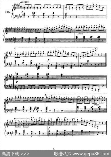 OneHundredandTenEasyandProgressiveExercisesOp.453（车尔尼110首简易练习曲101——110）|车尔尼