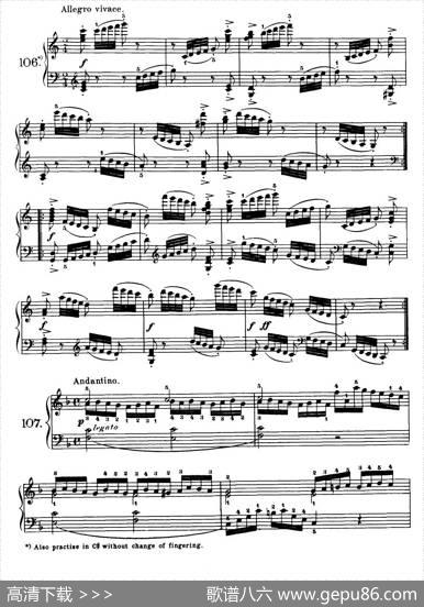OneHundredandTenEasyandProgressiveExercisesOp.453（车尔尼110首简易练习曲101——110）|车尔尼