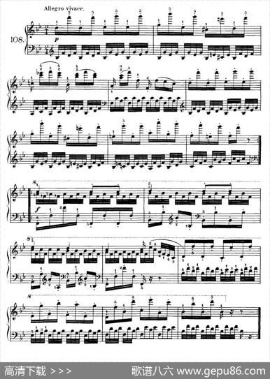 OneHundredandTenEasyandProgressiveExercisesOp.453（车尔尼110首简易练习曲101——110）|车尔尼