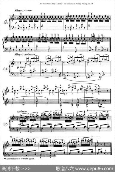 125ExercisesinPassagePlayingOp.261（车尔尼125首钢琴短乐句练习曲（22——41））|车尔尼