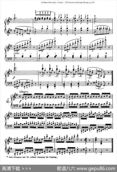 125ExercisesinPassagePlayingOp.261（车尔尼125首钢琴短乐句练习曲（22——41））|车尔尼