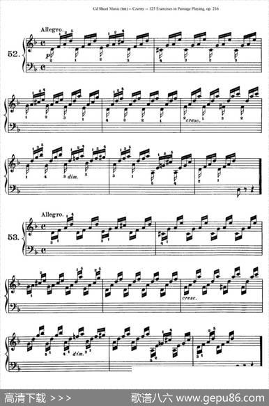 125ExercisesinPassagePlayingOp.261（车尔尼125首钢琴短乐句练习曲（42——60））|车尔尼
