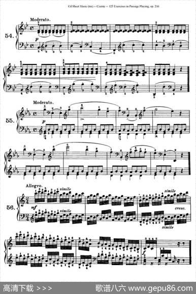 125ExercisesinPassagePlayingOp.261（车尔尼125首钢琴短乐句练习曲（42——60））|车尔尼