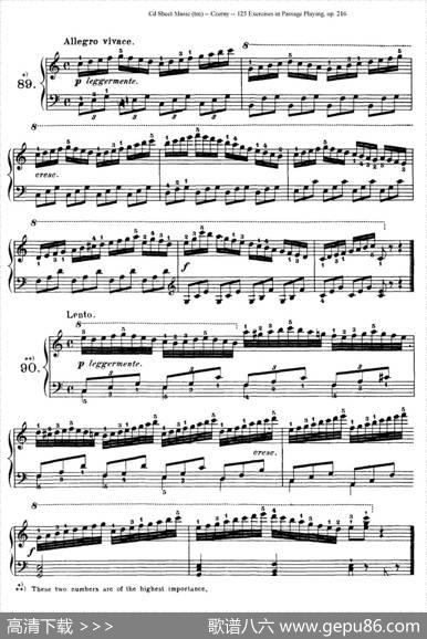 125ExercisesinPassagePlayingOp.261（车尔尼125首钢琴短乐句练习曲（79——94）|车尔尼