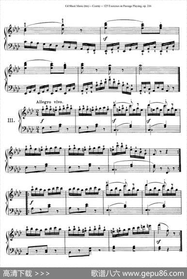 125ExercisesinPassagePlayingOp.261（车尔尼125首钢琴短乐句练习曲（95——111））|车尔尼