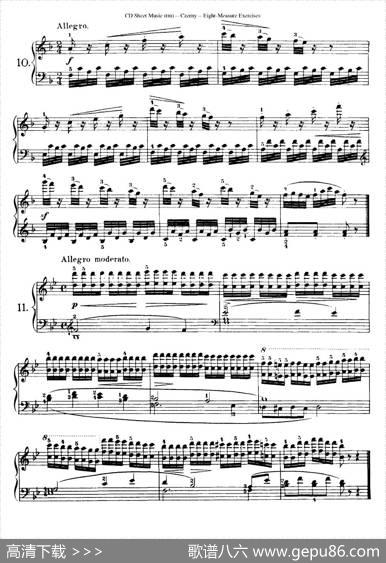160Eight-MeasureExercises.Op.821（车尔尼160首钢琴八小节练习曲（1——18））|车尔尼