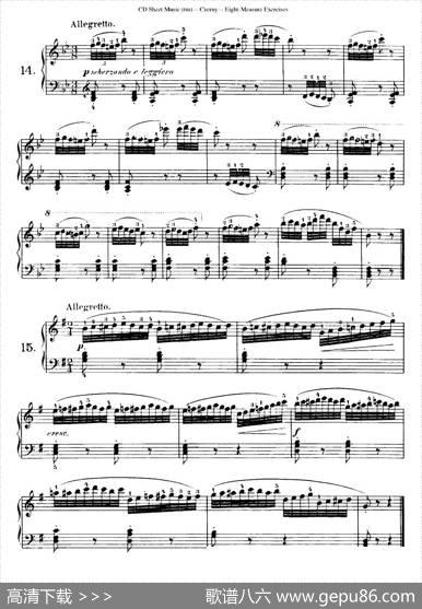 160Eight-MeasureExercises.Op.821（车尔尼160首钢琴八小节练习曲（1——18））|车尔尼