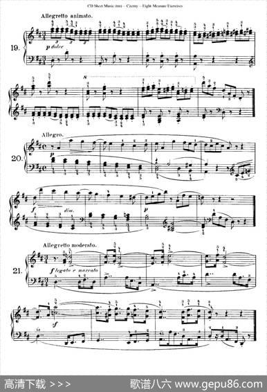 160Eight-MeasureExercises.Op.821（车尔尼160首钢琴八小节练习曲（19——35））|车尔尼