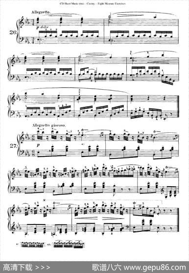 160Eight-MeasureExercises.Op.821（车尔尼160首钢琴八小节练习曲（19——35））|车尔尼