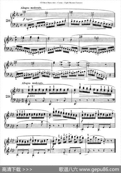 160Eight-MeasureExercises.Op.821（车尔尼160首钢琴八小节练习曲（19——35））|车尔尼