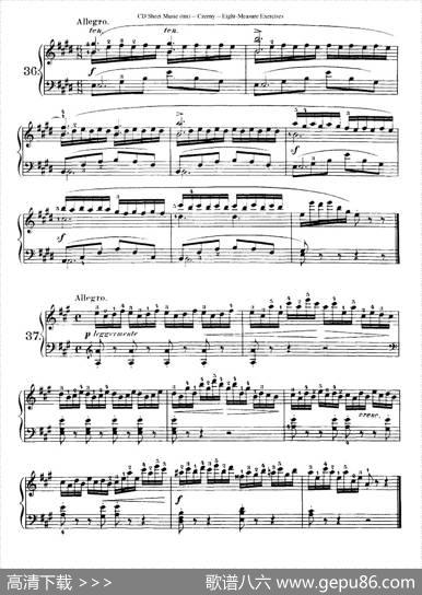 160Eight-MeasureExercises.Op.821（车尔尼160首钢琴八小节练习曲（36——53））|车尔尼