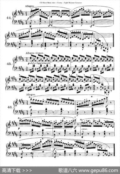 160Eight-MeasureExercises.Op.821（车尔尼160首钢琴八小节练习曲（36——53））|车尔尼