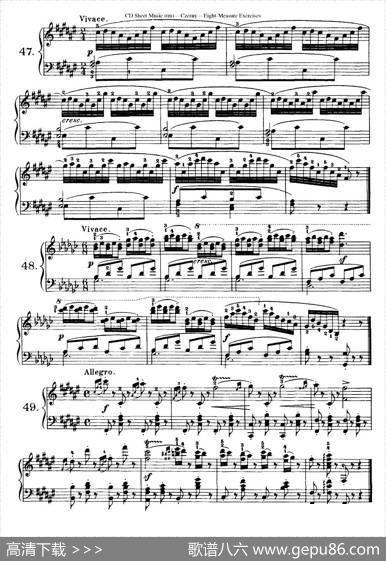 160Eight-MeasureExercises.Op.821（车尔尼160首钢琴八小节练习曲（36——53））|车尔尼