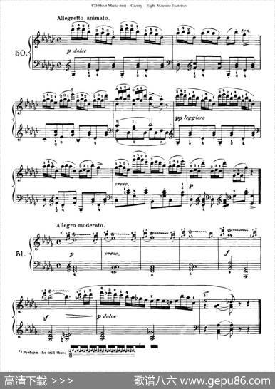 160Eight-MeasureExercises.Op.821（车尔尼160首钢琴八小节练习曲（36——53））|车尔尼
